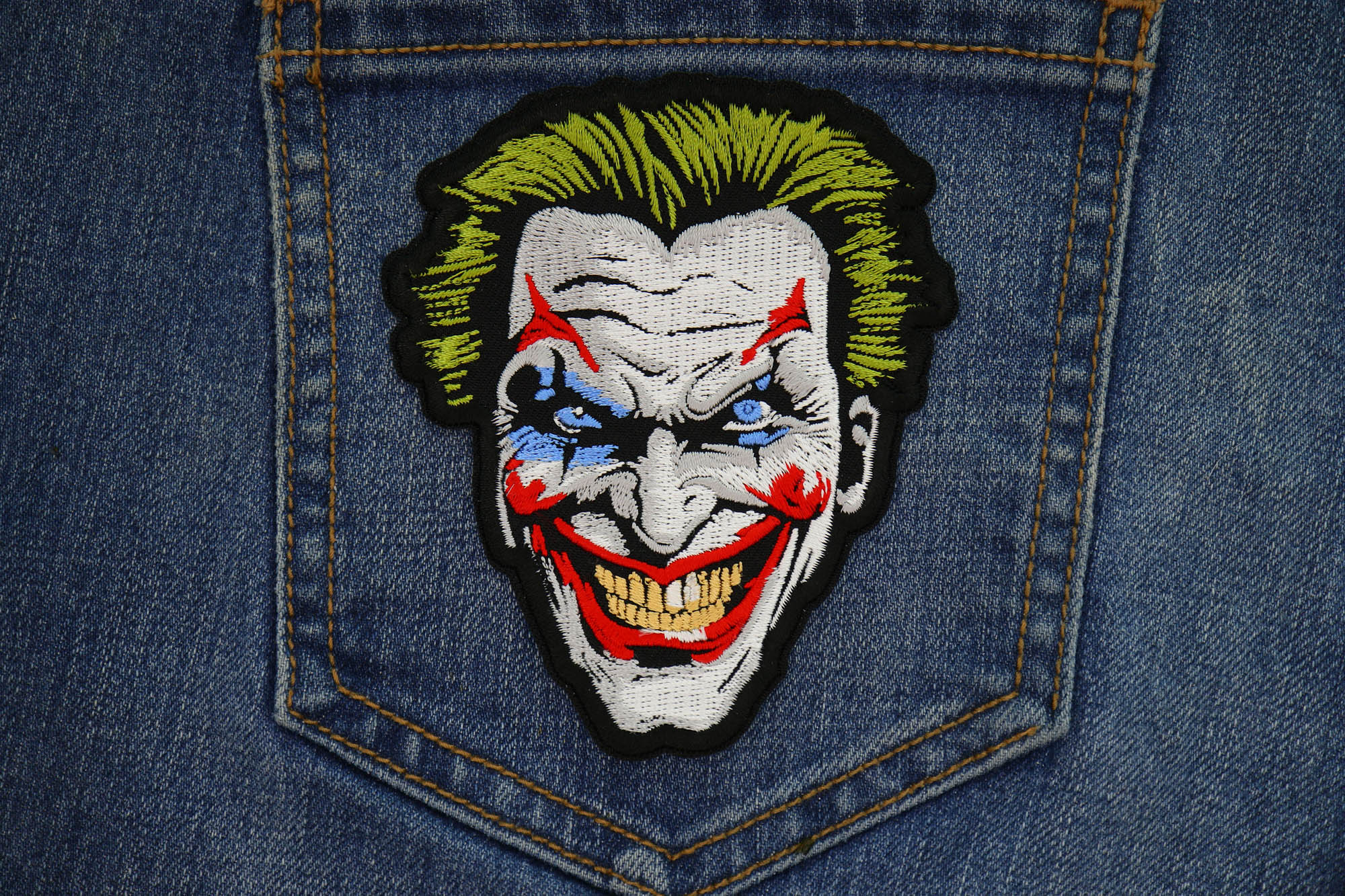 Cheeky Joker Embroidered Patch - Fun and Playful Design for Creative Flair (  3.5 x 3.5 inches )